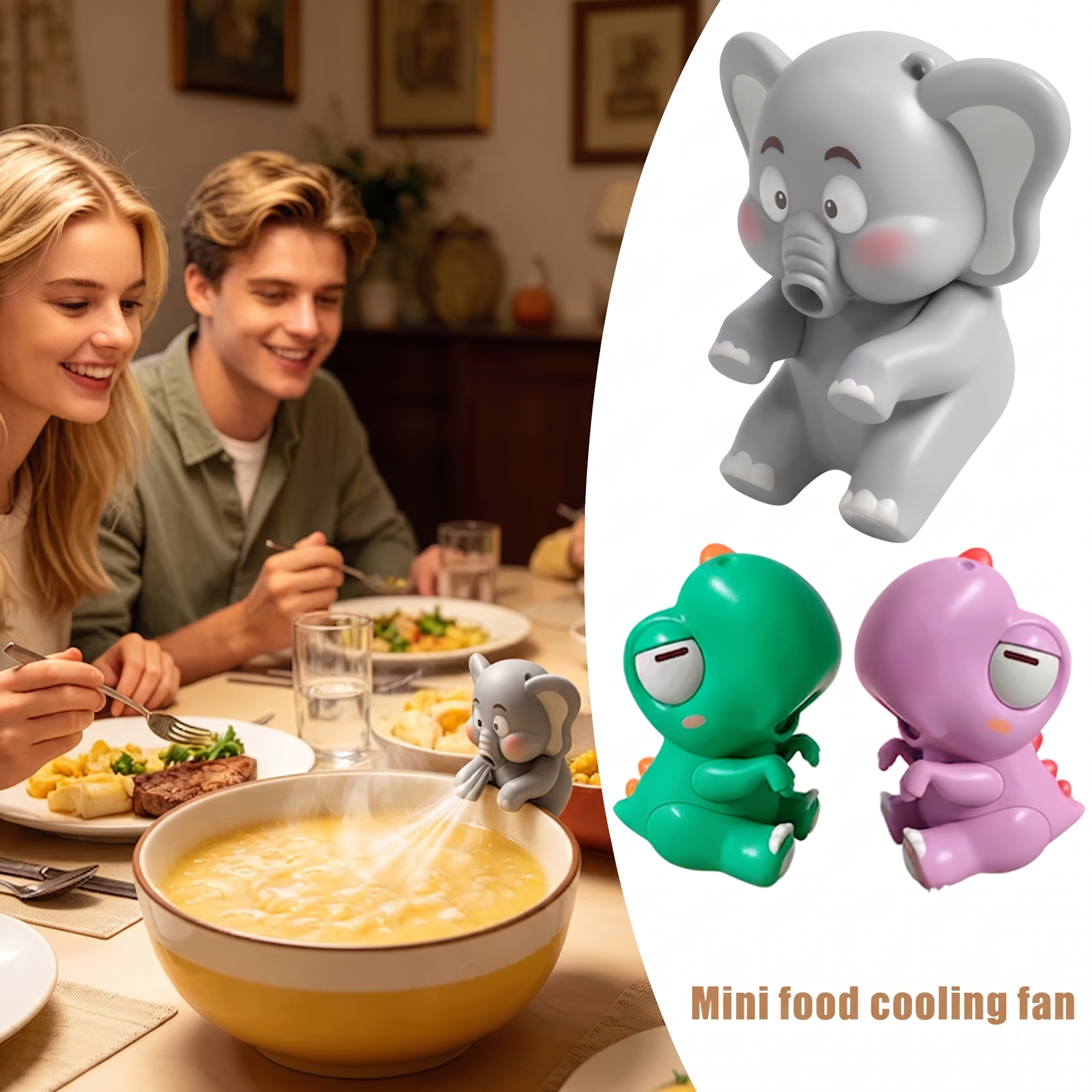 Elephant Baby Food Cooling Fan-Cool Hot Meals Faster for Little Once