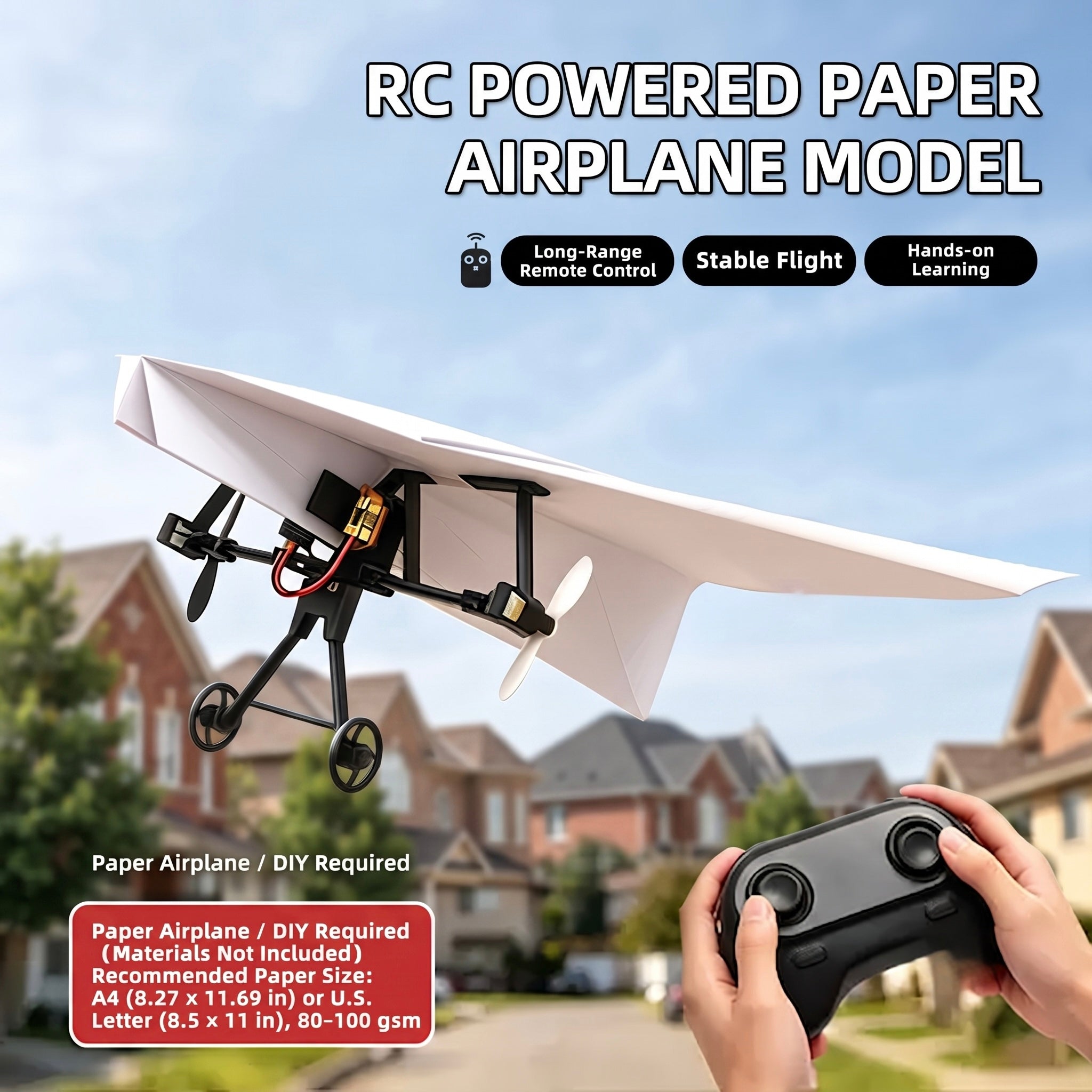 DIY Remote Control Paper Airplane Kit