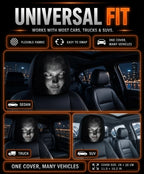 Horror Face Car Headrest Covers