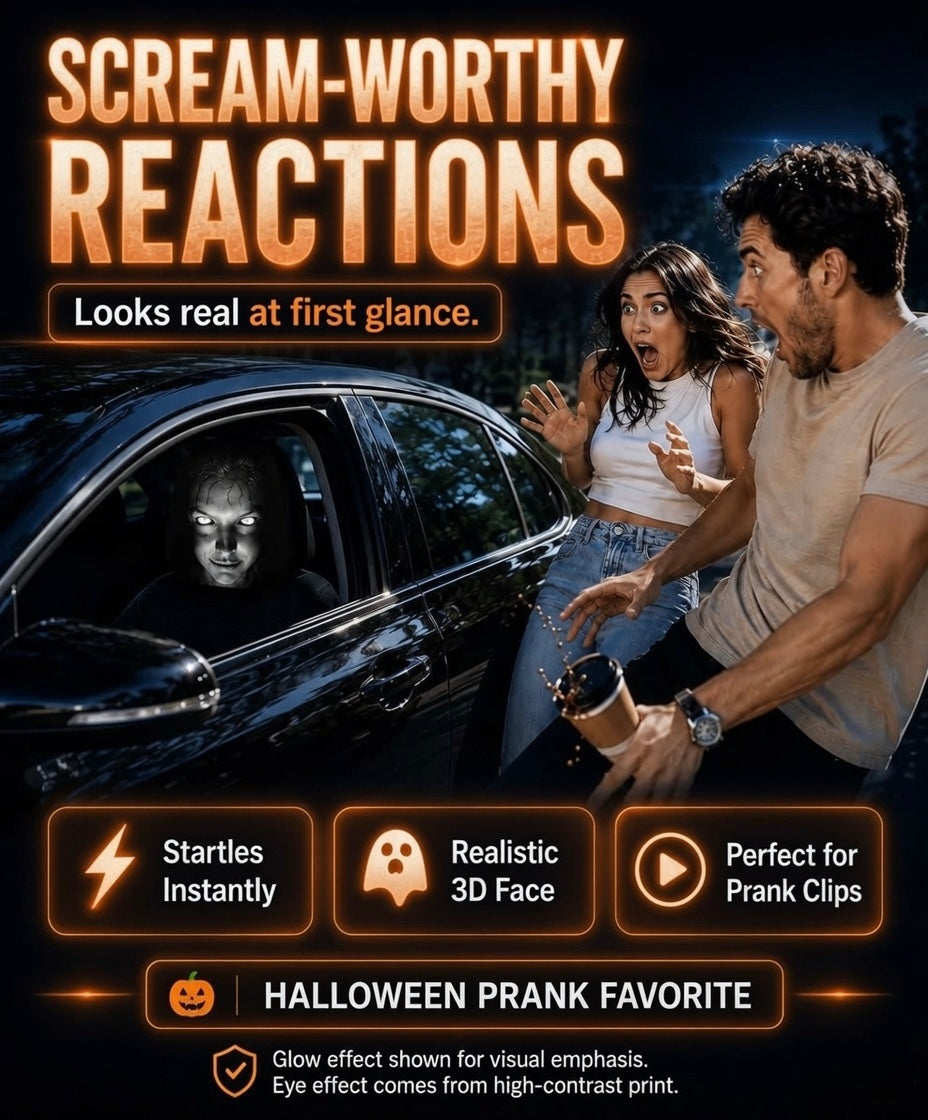 Horror Face Car Headrest Covers