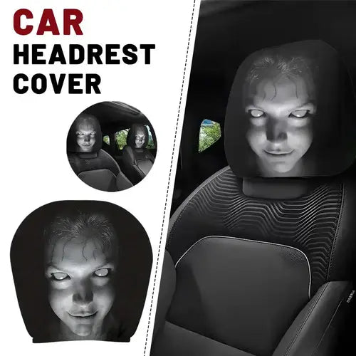 Horror Face Car Headrest Covers