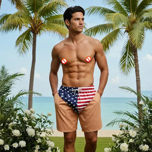 Men's American Flag Swim Trunks