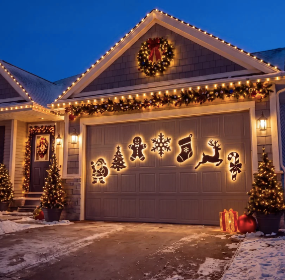 Christmas View Press On Decor