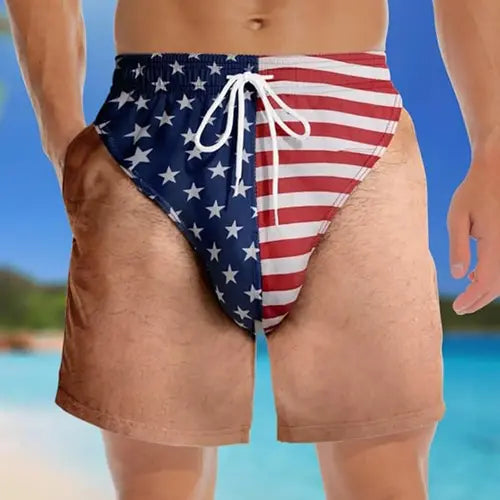 Men's American Flag Swim Trunks