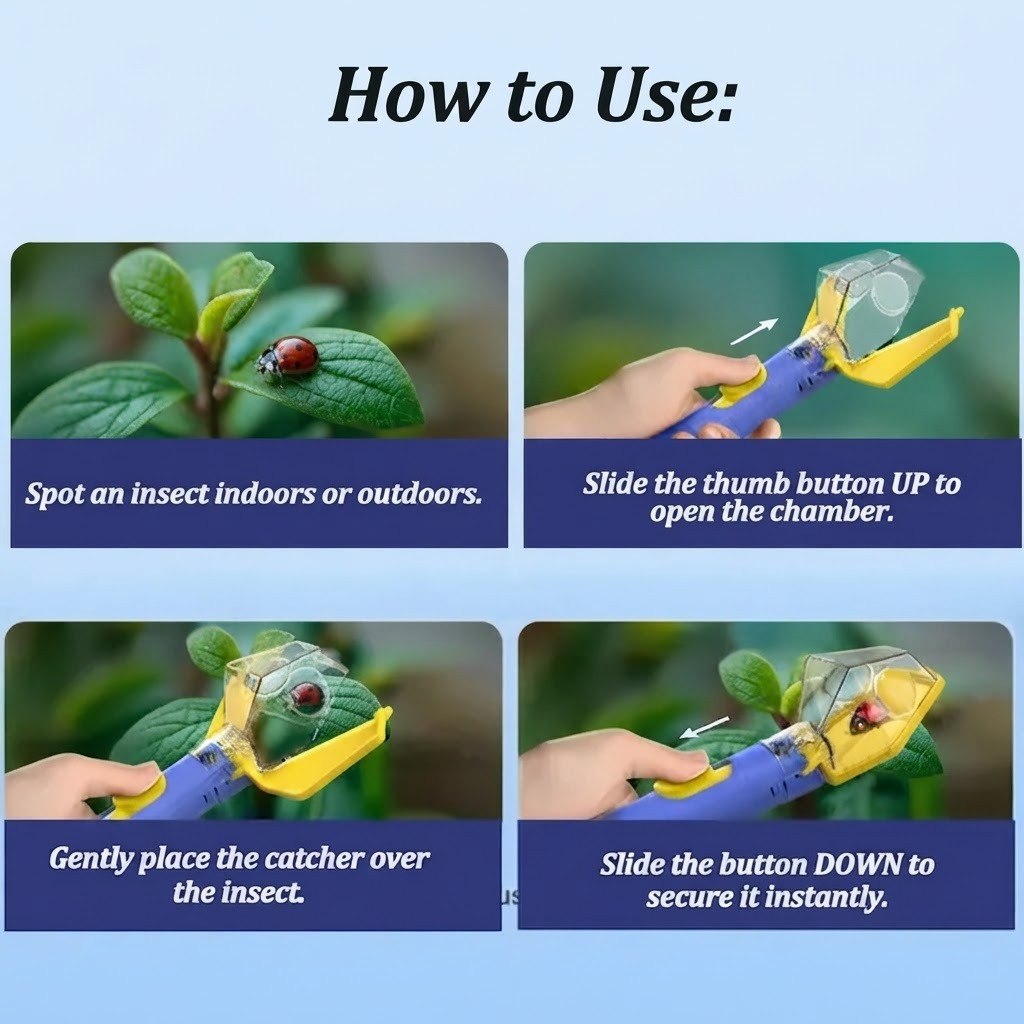 Handheld Bug Catcher for Kids — Safe Catch & Release